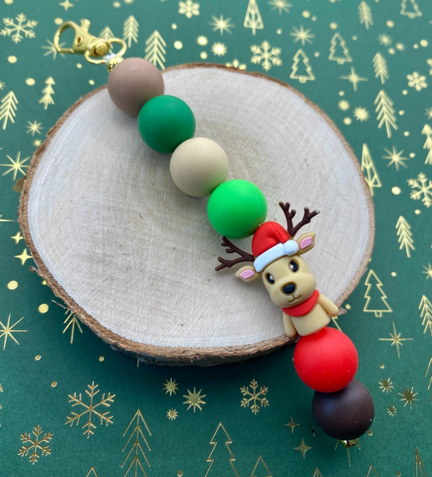 Kerst bag charm handgemaakt - KGR141