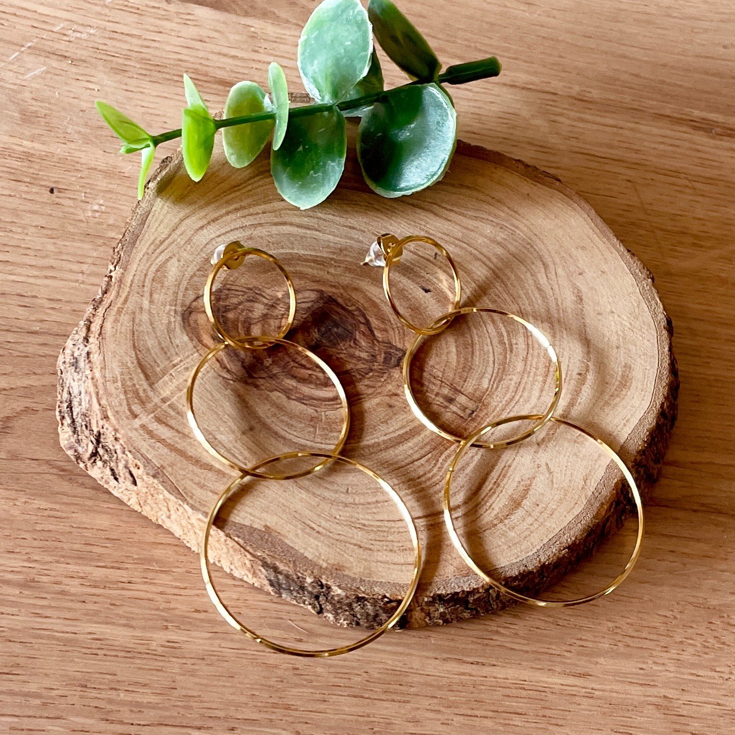 Lange gouden oorbellen - 96962 Lange gouden oorbellen