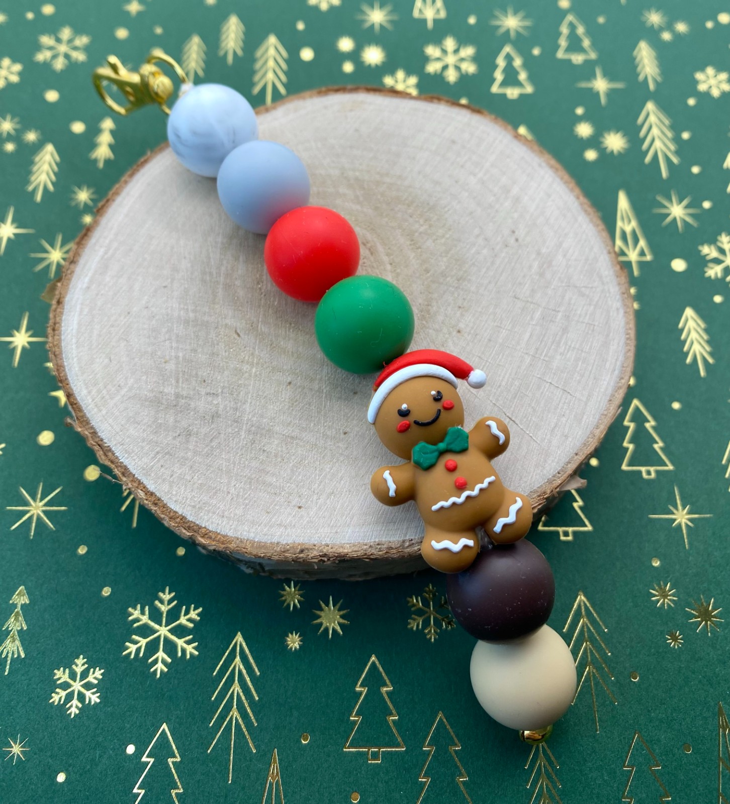 Kerst bag charm handgemaakt - KGM122 - 108339 Kerst bag charm handgemaakt - KGM122