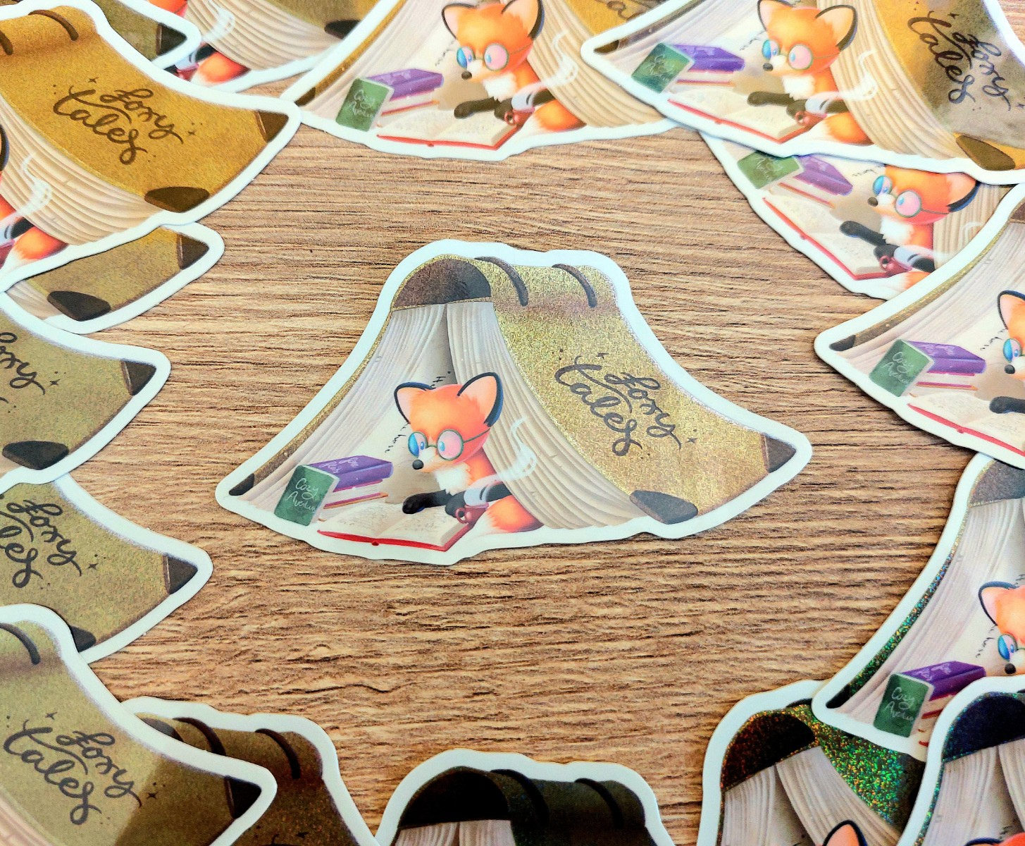 Sticker Foxy tales glitter vaatwasserproof - 135220 Sticker Foxy tales glitter vaatwasserproof