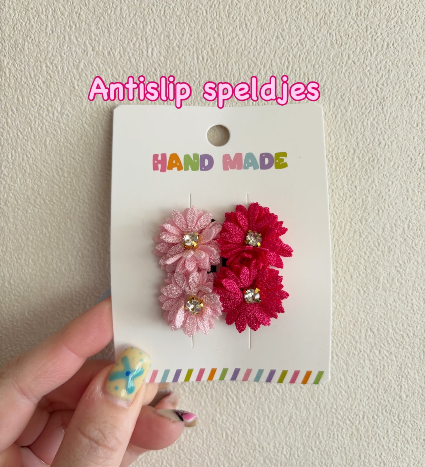 Antislip speldjes met bloemetjes