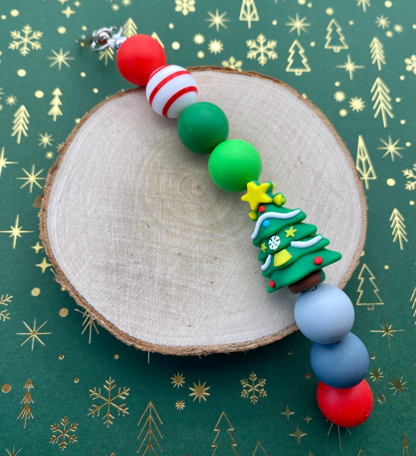 Kerst bag charm handgemaakt - KZB118 - 108331 Kerst bag charm handgemaakt - KZB118