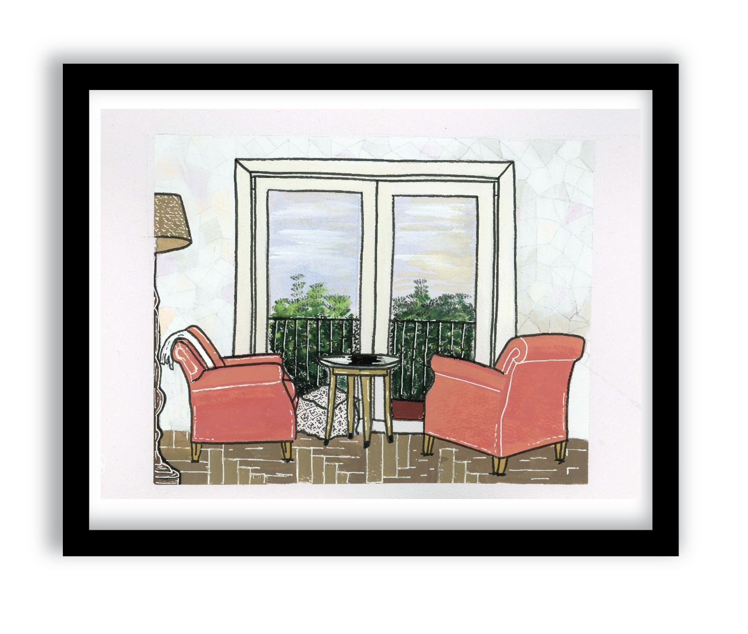 Living room: Original A3 print (Matte) - 152184 Living room: Original A3 print (Matte)