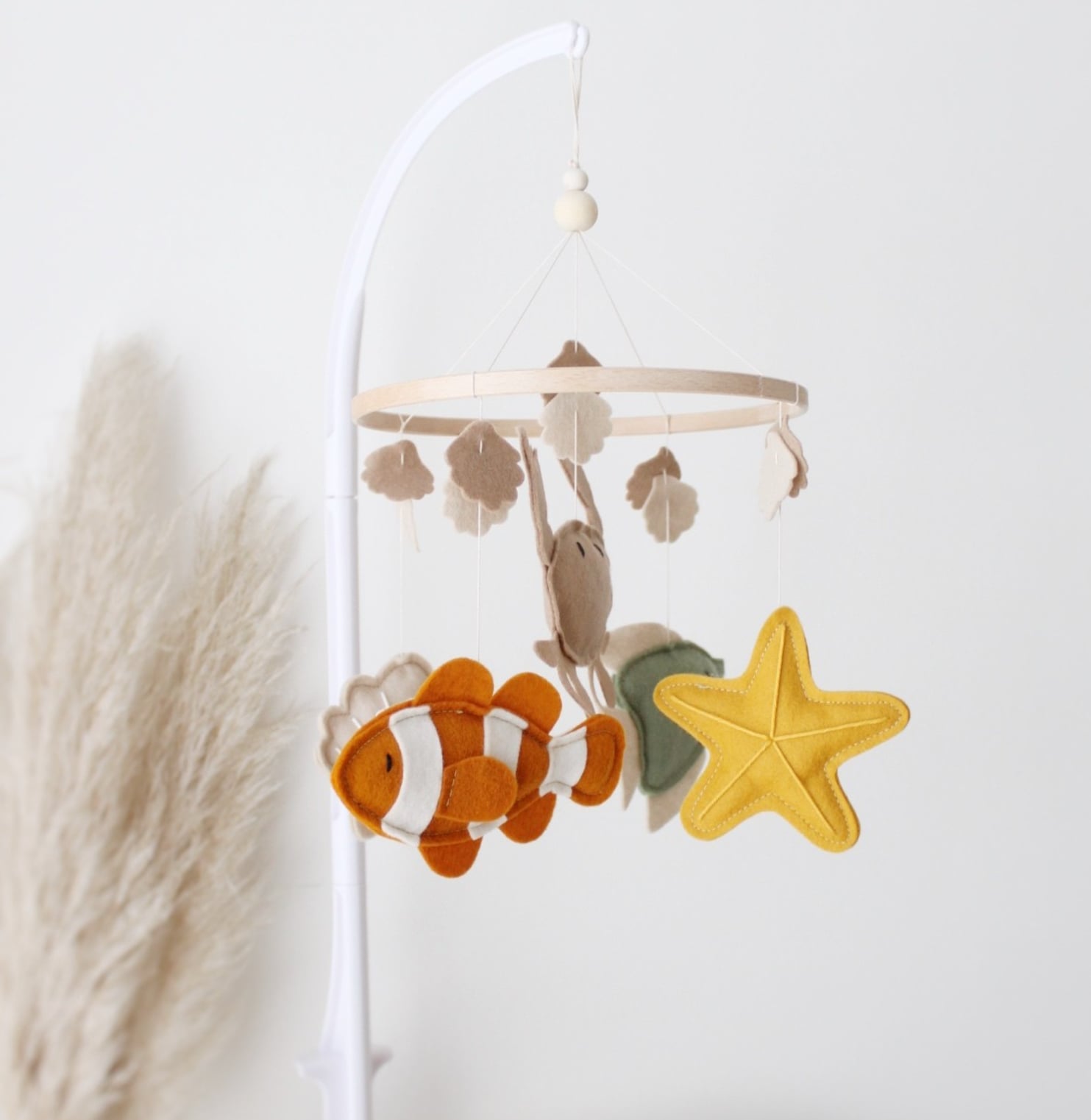 Handgemaakte Babymobiel | Sea Life - 130618 Handgemaakte Babymobiel | Hout & Wolvilt | Sea Life