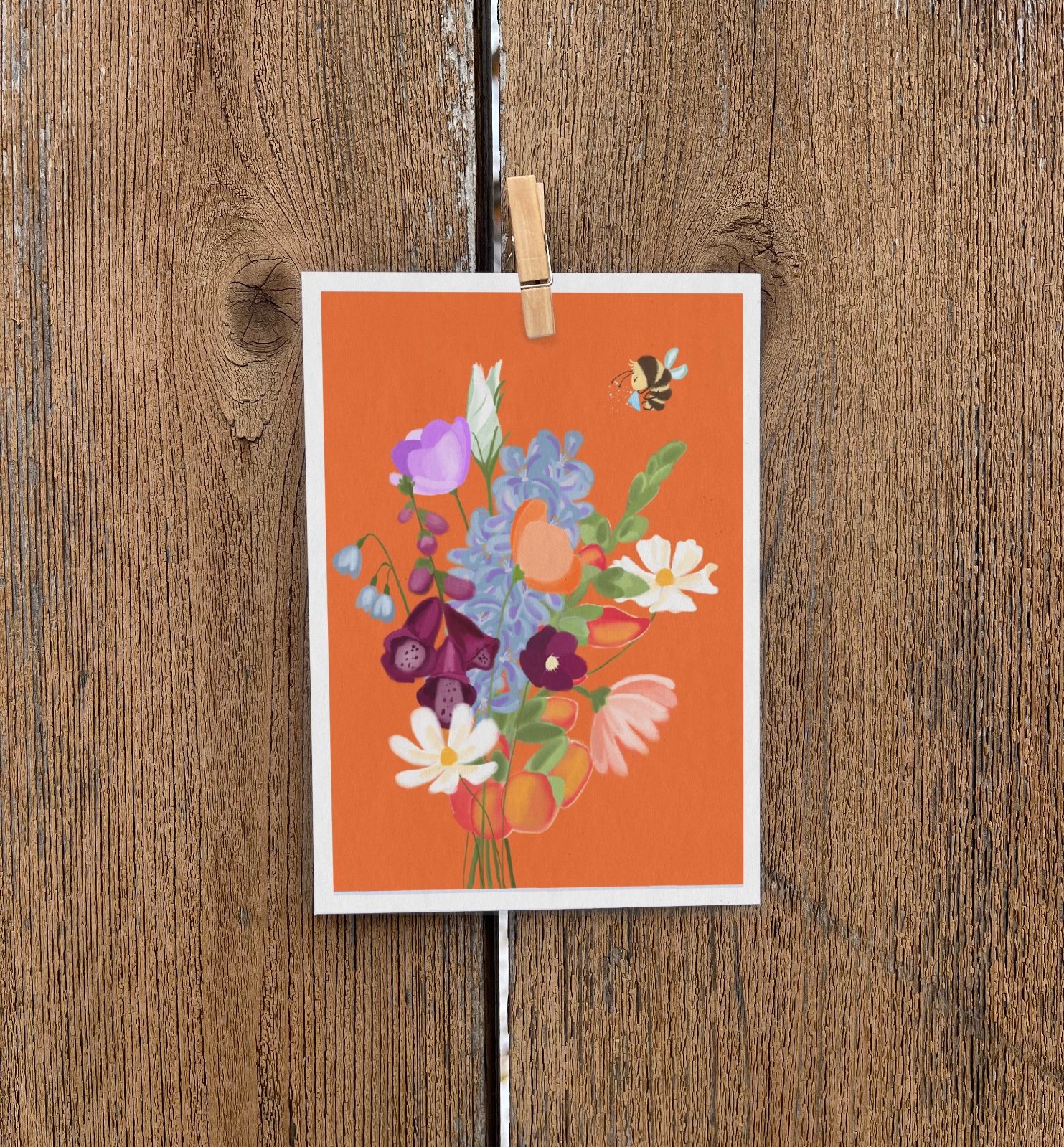 Ansichtkaart Bosje bloemen - 102952 Ansichtkaart Bosje Bloemen