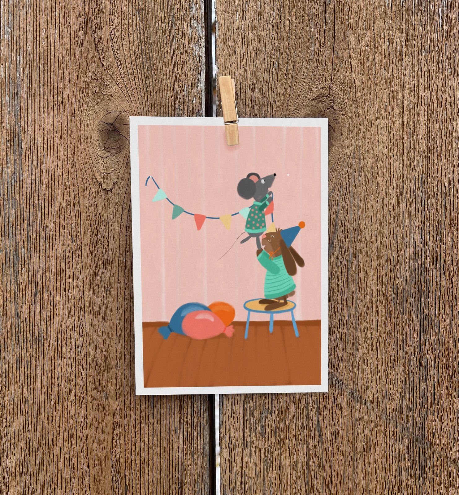 Ansichtkaart Feestje - 102963 Ansichtkaart Feestje