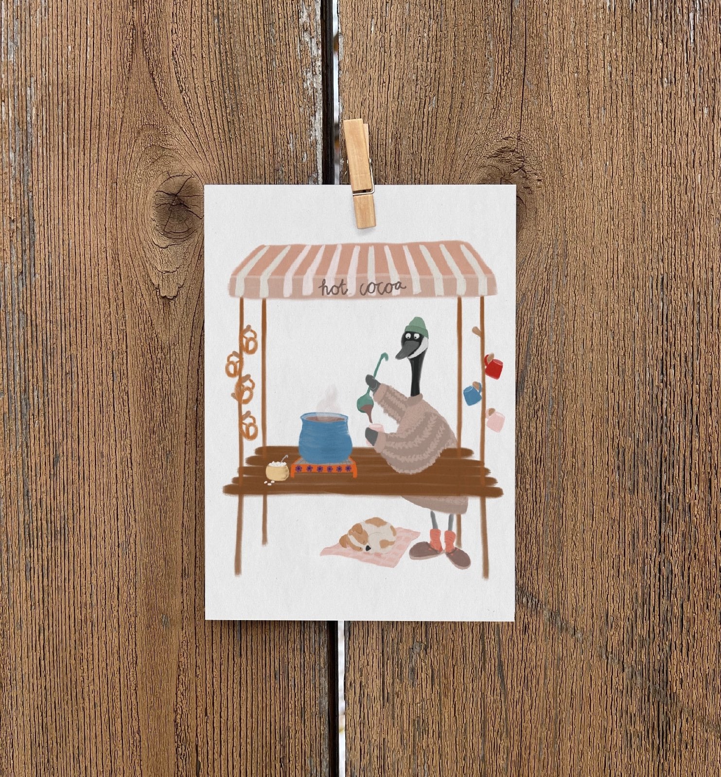 Ansichtkaart Hot Cocoa