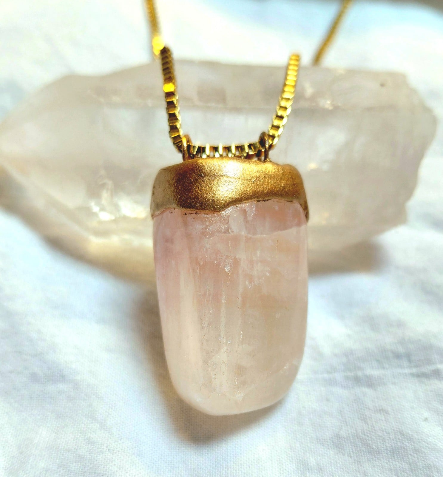 Ketting roze (mangano-) calciet - 149398 Ketting roze (mangano-) calciet