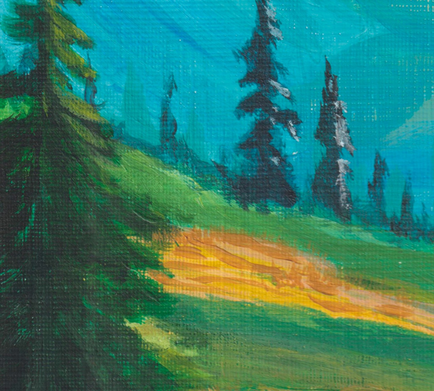 The Lonely Traveler A4 – Kunstprint eenzame reiziger in bergen