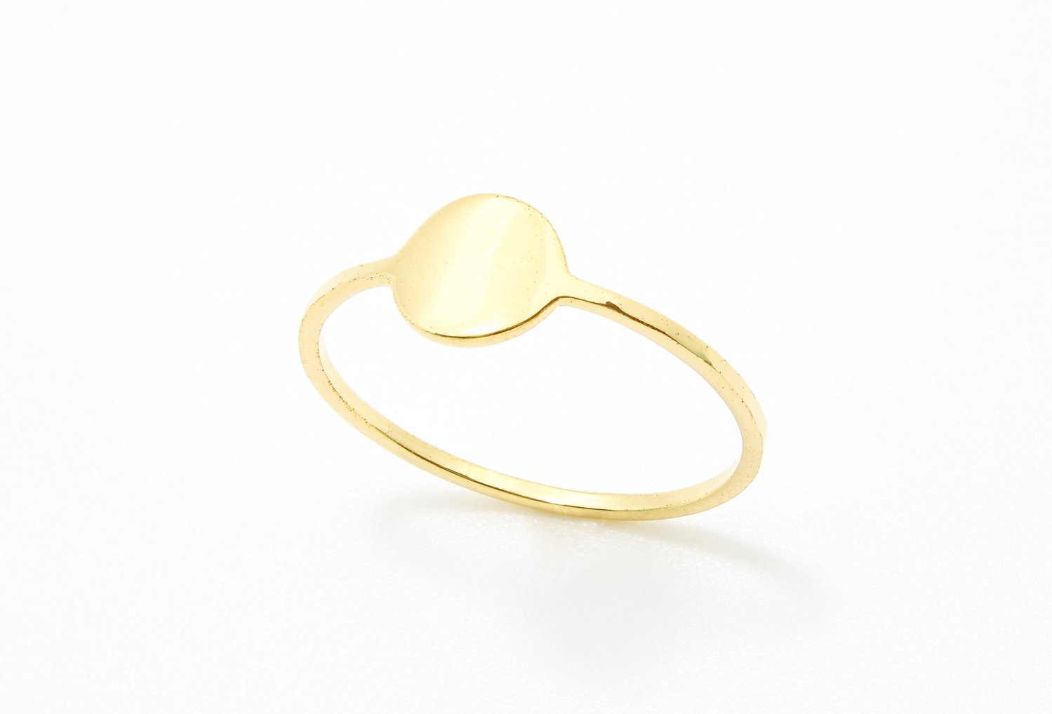 Gold Plated Ring With Big Round - 3695.jpeg Gold Plated Ring With Big Round