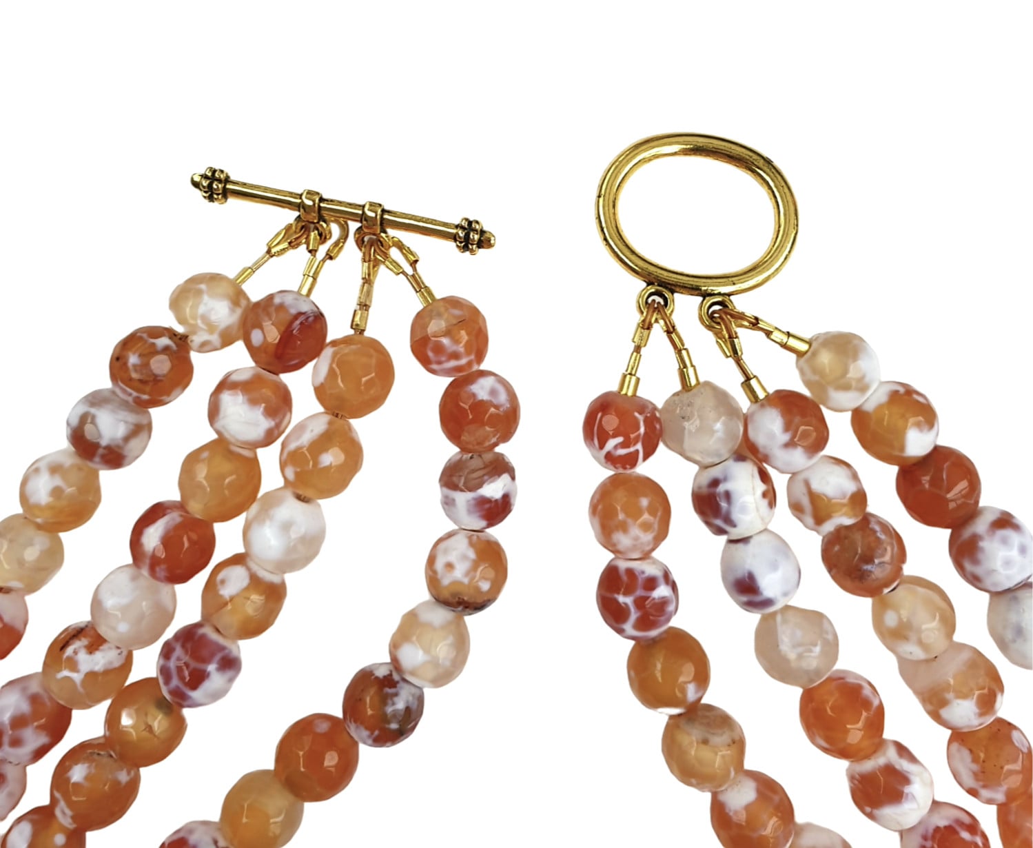 Crackle agaat ketting