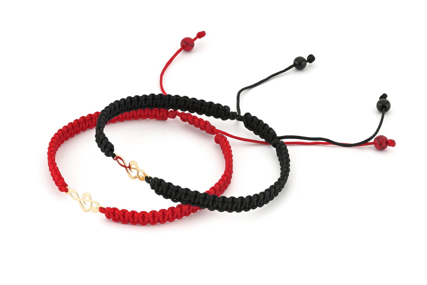 Armband met 14 karaat geelgouden muziek G-sleutel