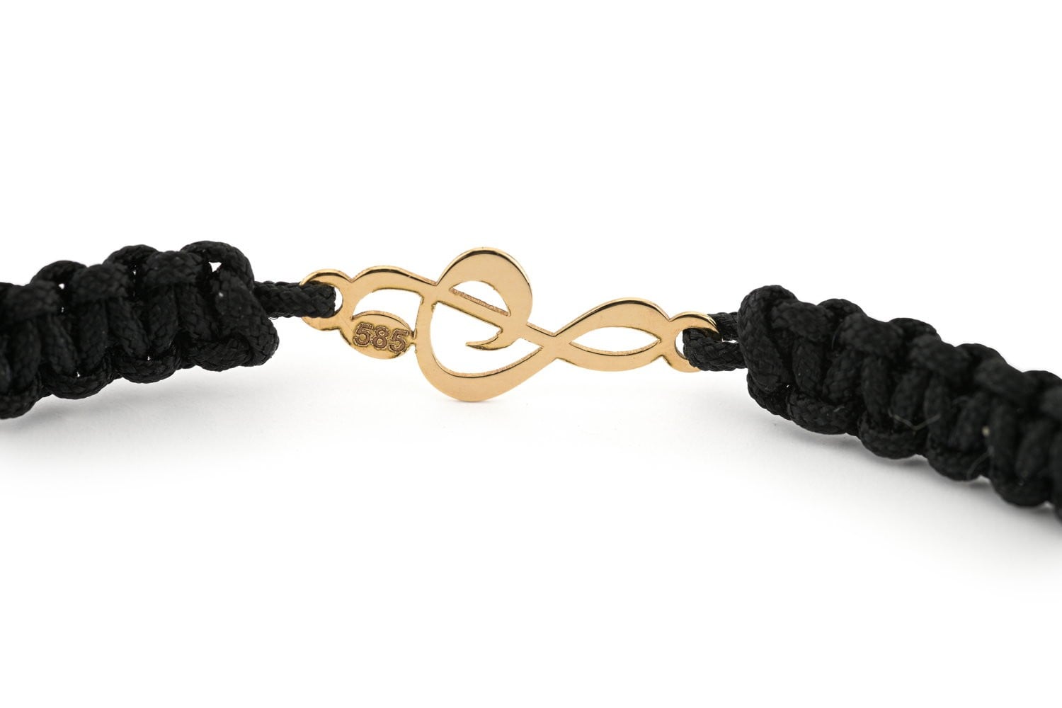 Armband met 14 karaat geelgouden muziek G-sleutel