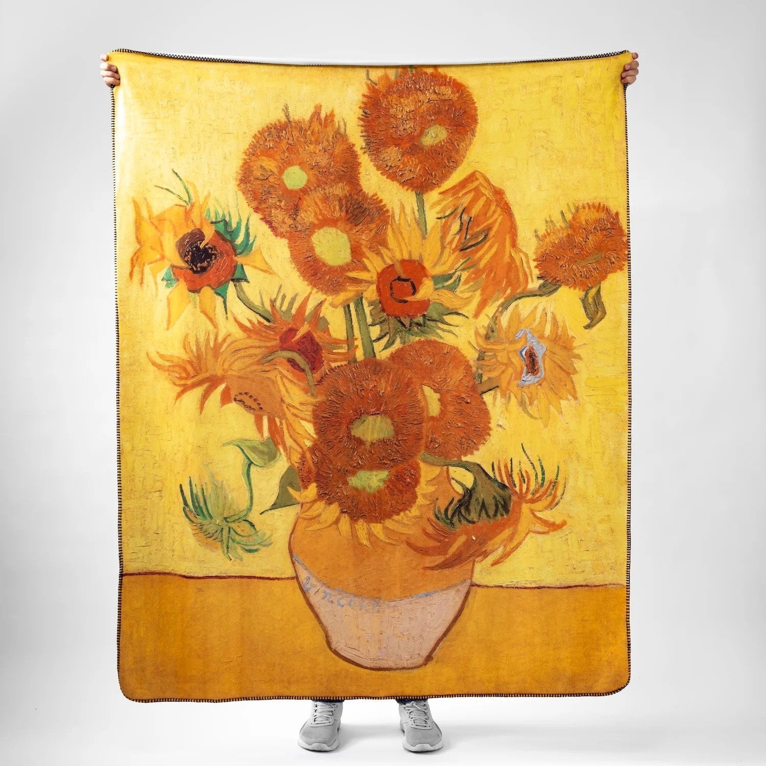 Van Gogh Zonnebloemen Deken - Kunstzinnige Polar Plaid - 53853.jpeg Van Gogh Zonnebloemen Deken - Kunstzinnige Polar Plaid