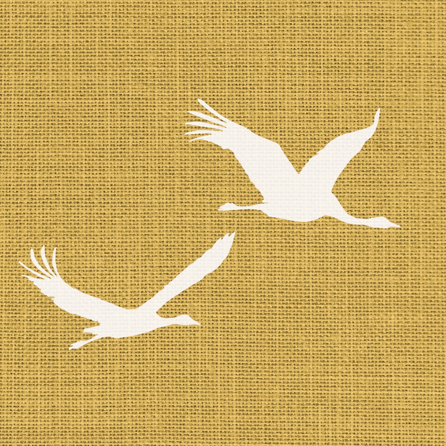 Vierkante Poster met Bloeiende Boom & Reigers - Japandi Wanddecoratie - 95630 Vierkante Poster met Bloeiende Boom & Reigers - Japandi Wanddecoratie