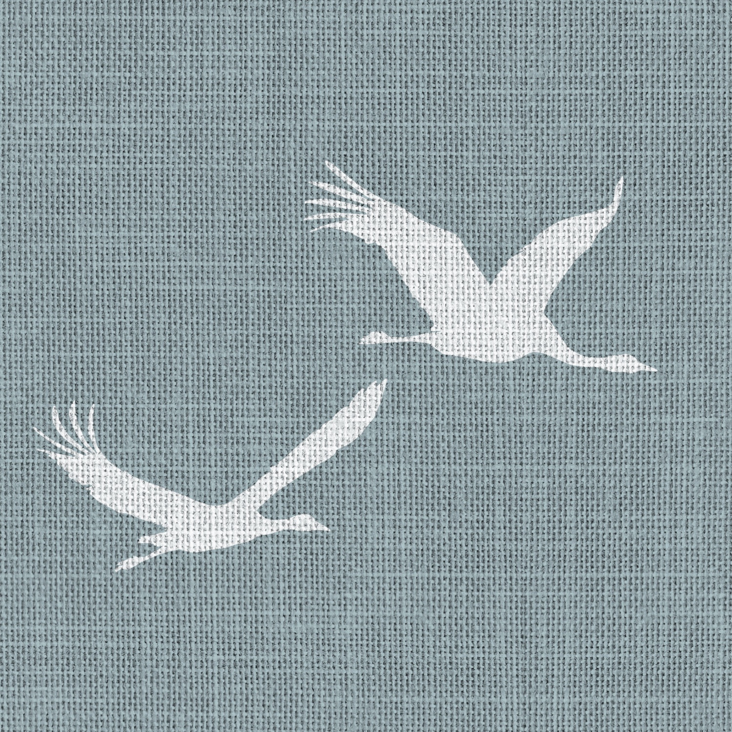 Vierkante Poster met Bloeiende Boom & Reigers - Japandi Wanddecoratie - 95637 Vierkante Poster met Bloeiende Boom & Reigers - Japandi Wanddecoratie