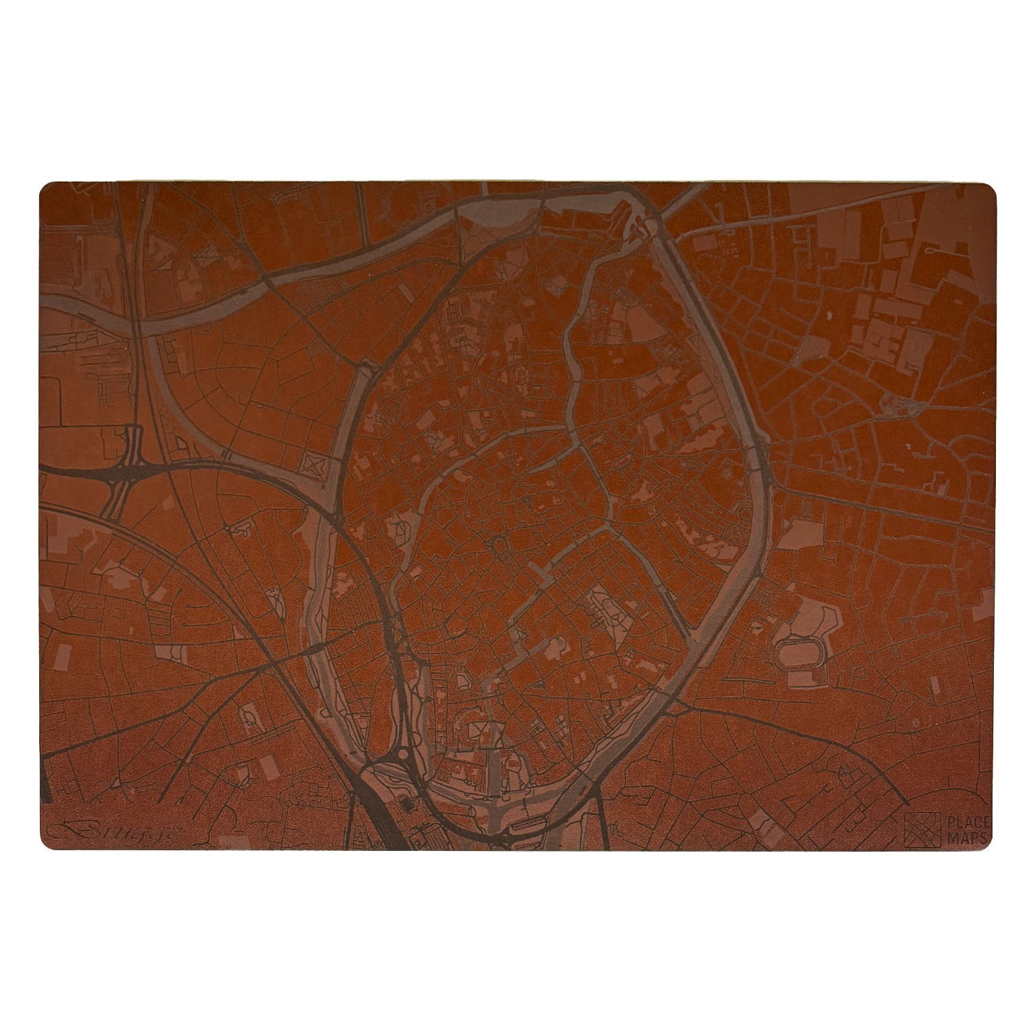 Place Maps Placemat Kastanjebruin