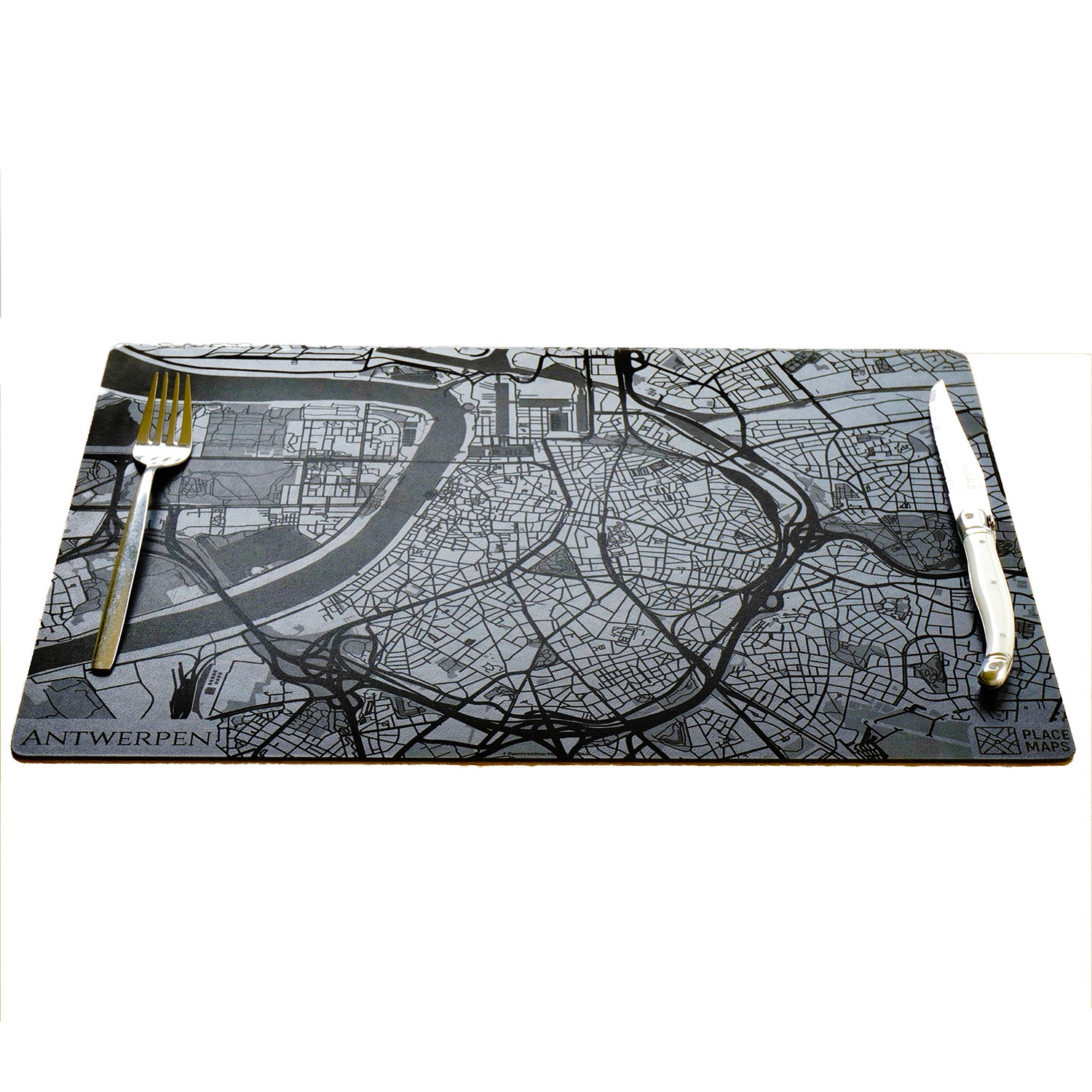 Place Maps Placemat Zwart