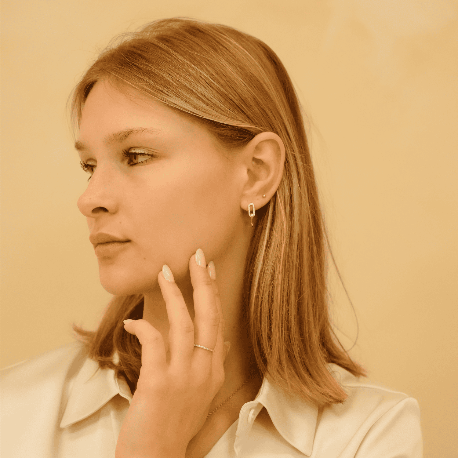 Dainty Glow Zirconia Oorbellen - 18K Gold Plated