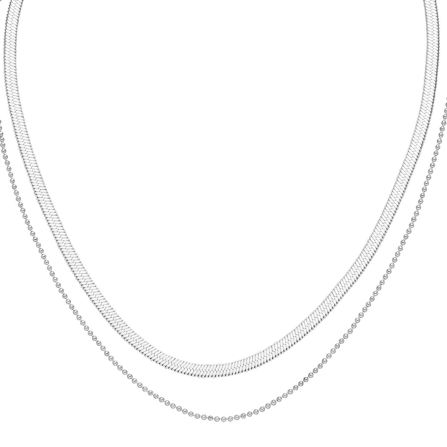 Double Layers Necklace - 137224 Dubbele Lagen Ketting - 18K Gold Plated