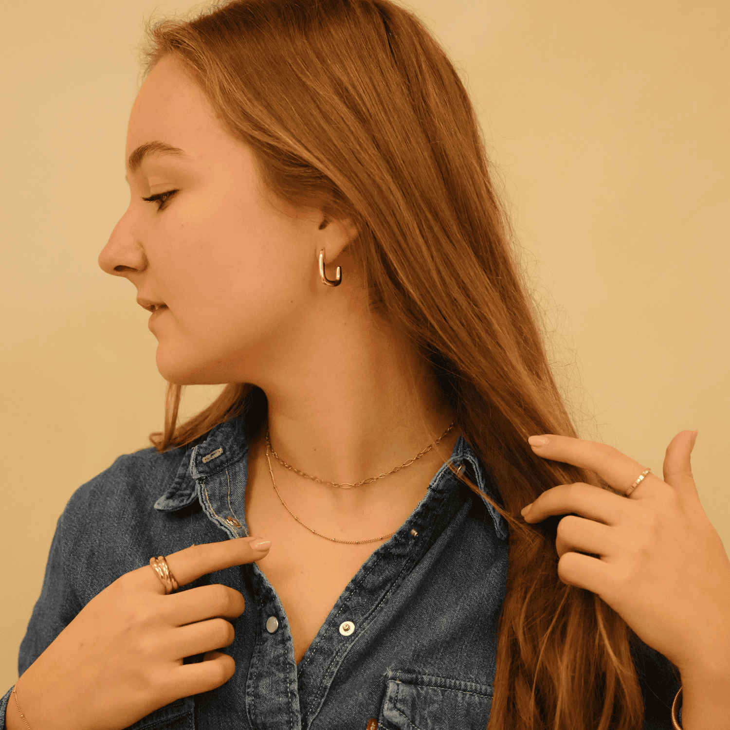 Fijne Kralen Ketting - 137321 Kralen Ketting - 18K Gold Plated