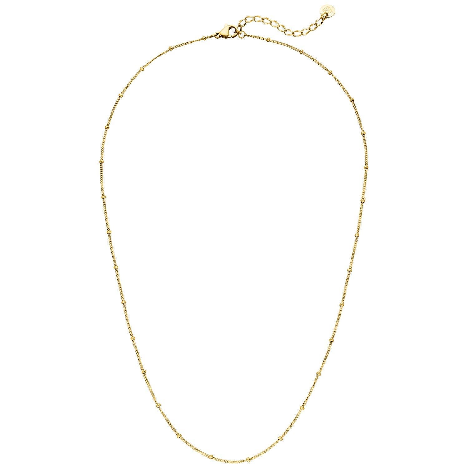 Fijne Kralen Ketting - 137322 Kralen Ketting - 18K Gold Plated