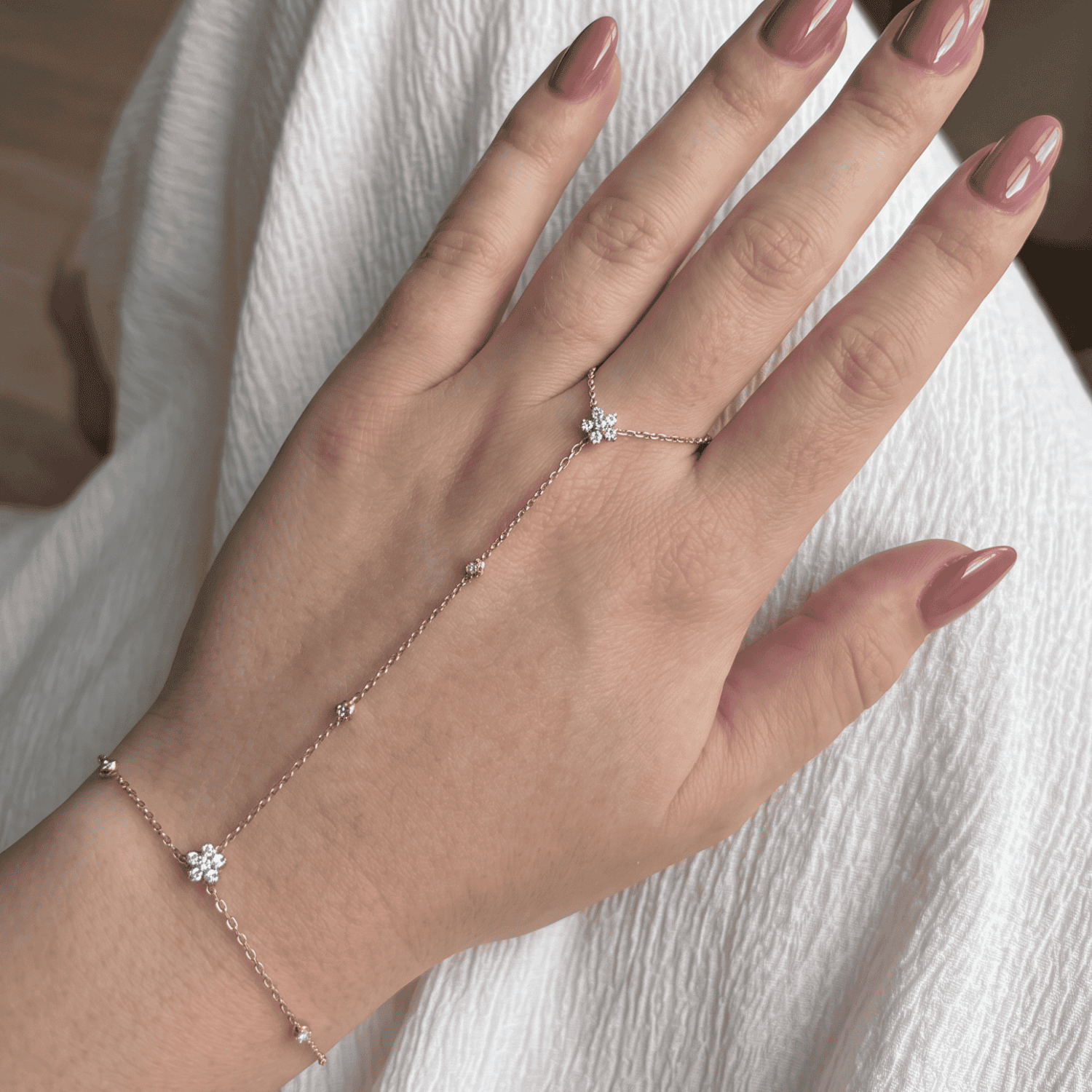 Luna Hand Chain – RVS – Goud/Zilver - 137367 Luna Hand Chain – RVS – Goud/Zilver