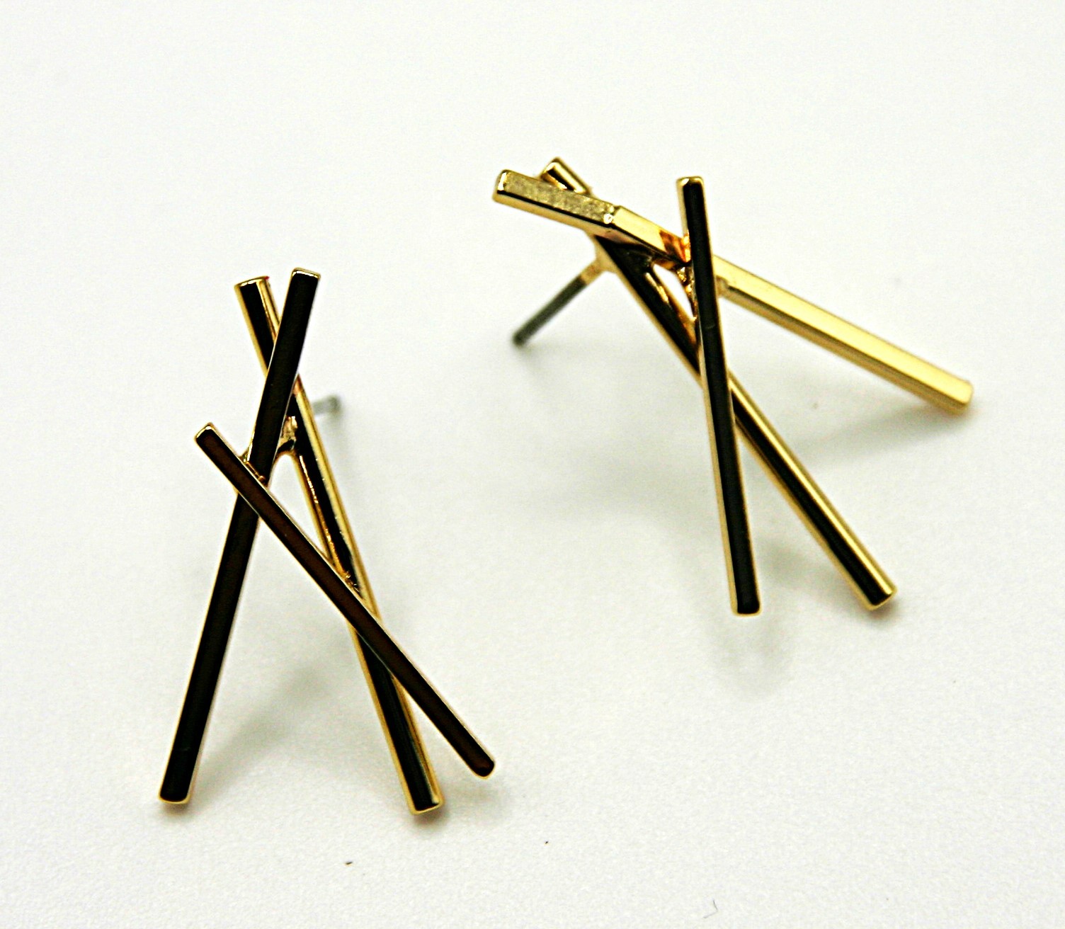 Tree Style : gouden knoop oorbellen