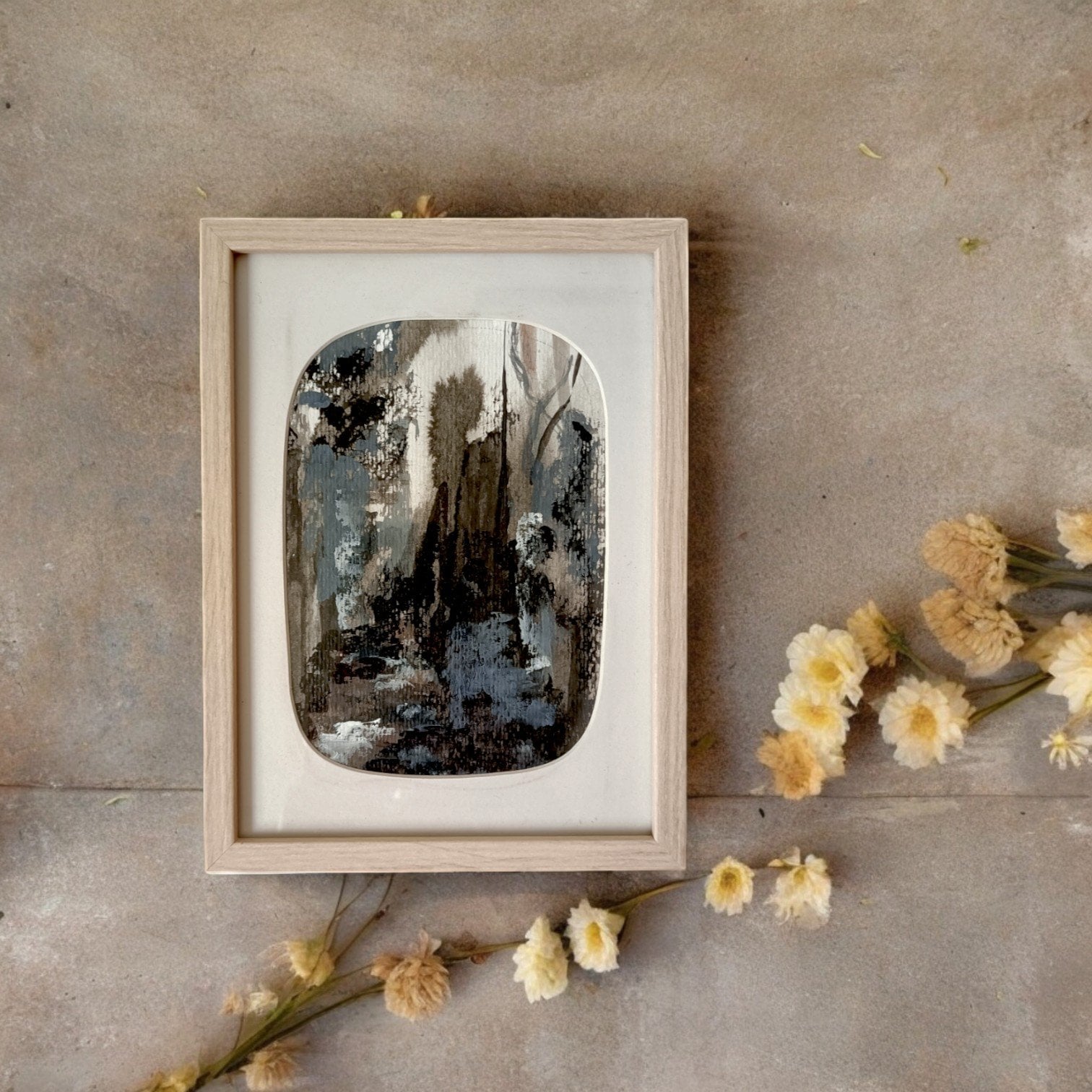 Mini schilderij - passe partout afgerond - 90104 Mini schilderij - passe partout afgerond