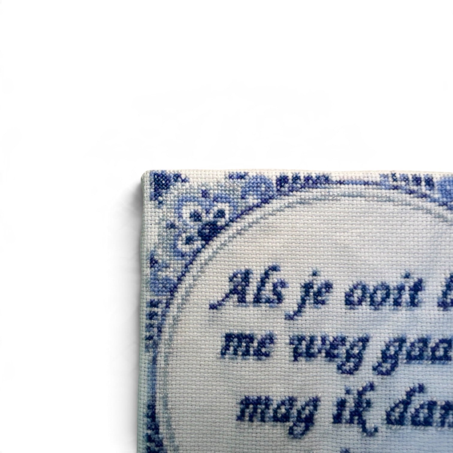 Delfts blauw tegeltje met tekst – Als je ooit bij me weg gaat, mag … - 154842 Delfts blauw tegeltje met tekst – Als je ooit bij me weg gaat, mag ik dan met je mee– 15 x 15 cm