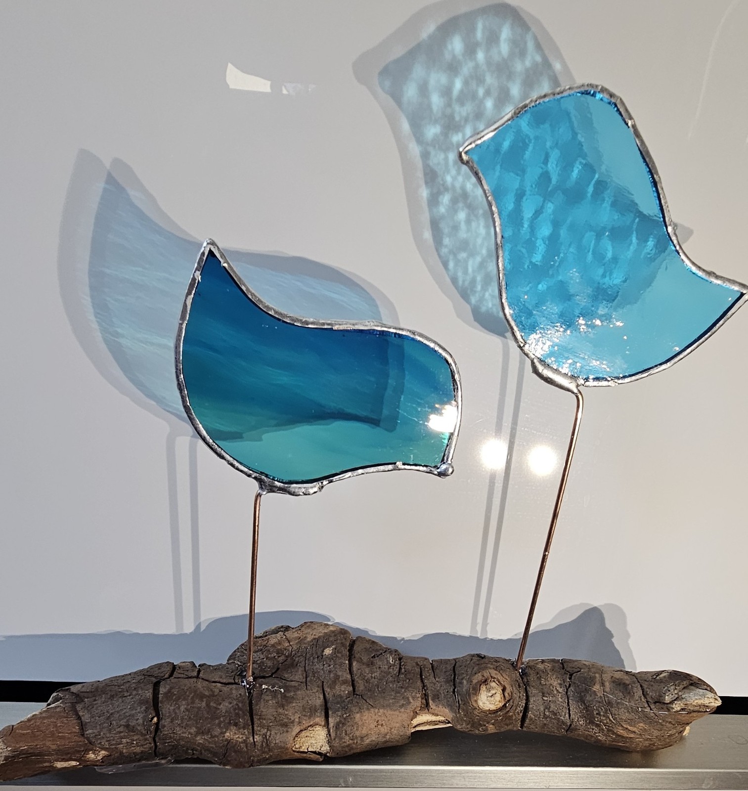 Vrolijke fluiters. Glas in lood/Tiffany