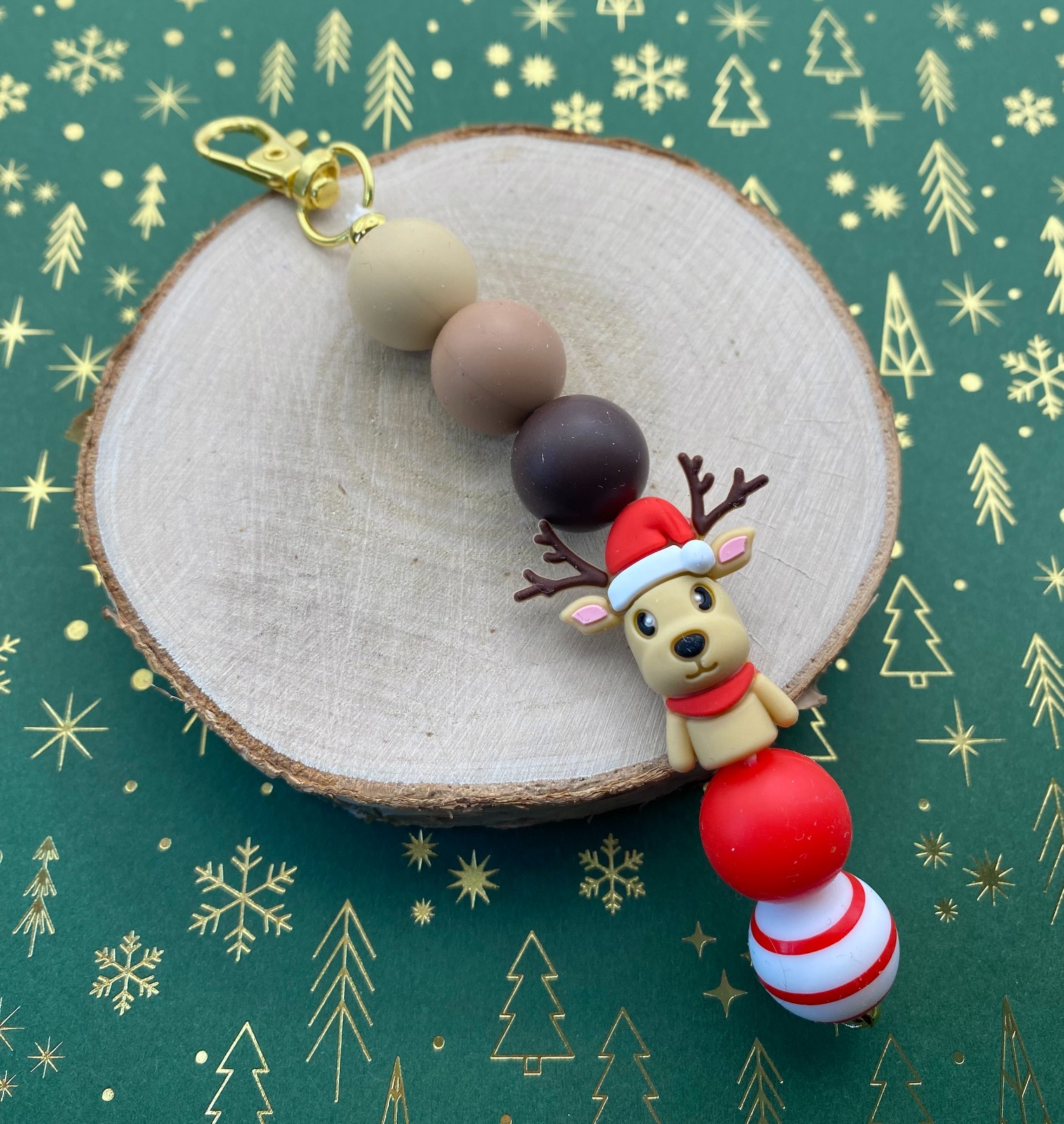 Kerst bag charm handgemaakt - KGR139