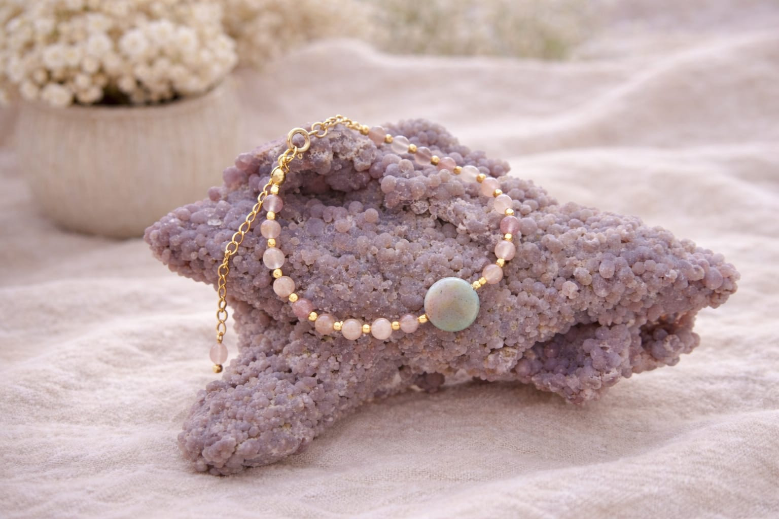 Grounded Light – ketting met kwarts & Indiaas agaat