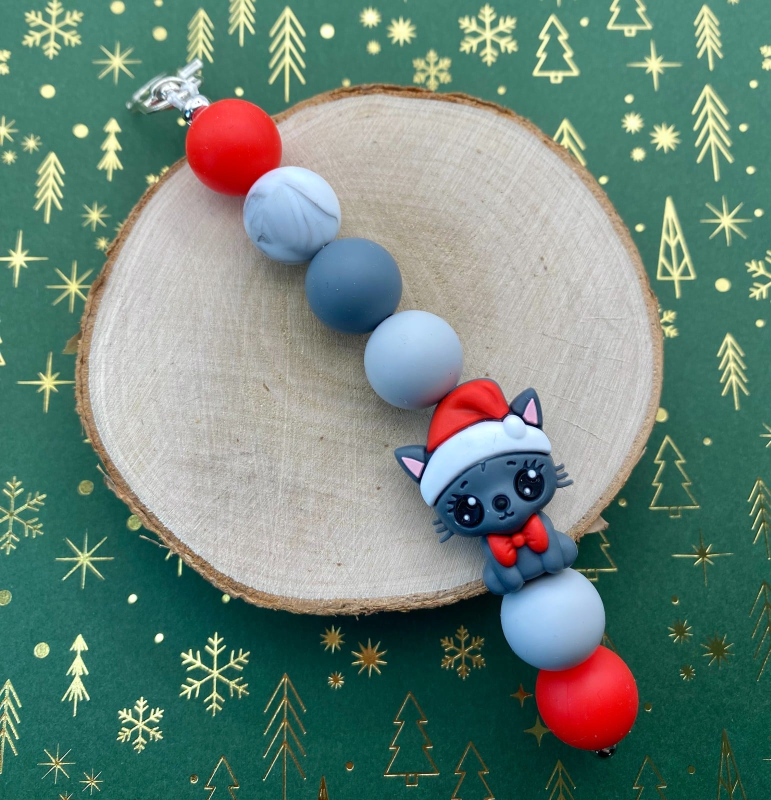 Kerst bag charm handgemaakt - KZP136