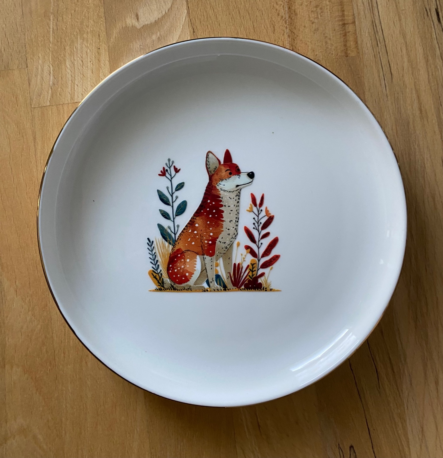 Chique bordje met wolfje - 155905 Chique bordje met wolfje