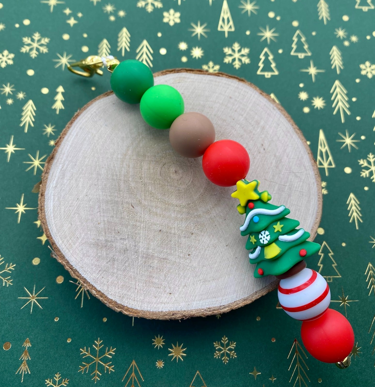 Kerst bag charm handgemaakt - KGB116 - 108323 Kerst bag charm handgemaakt - KGB116