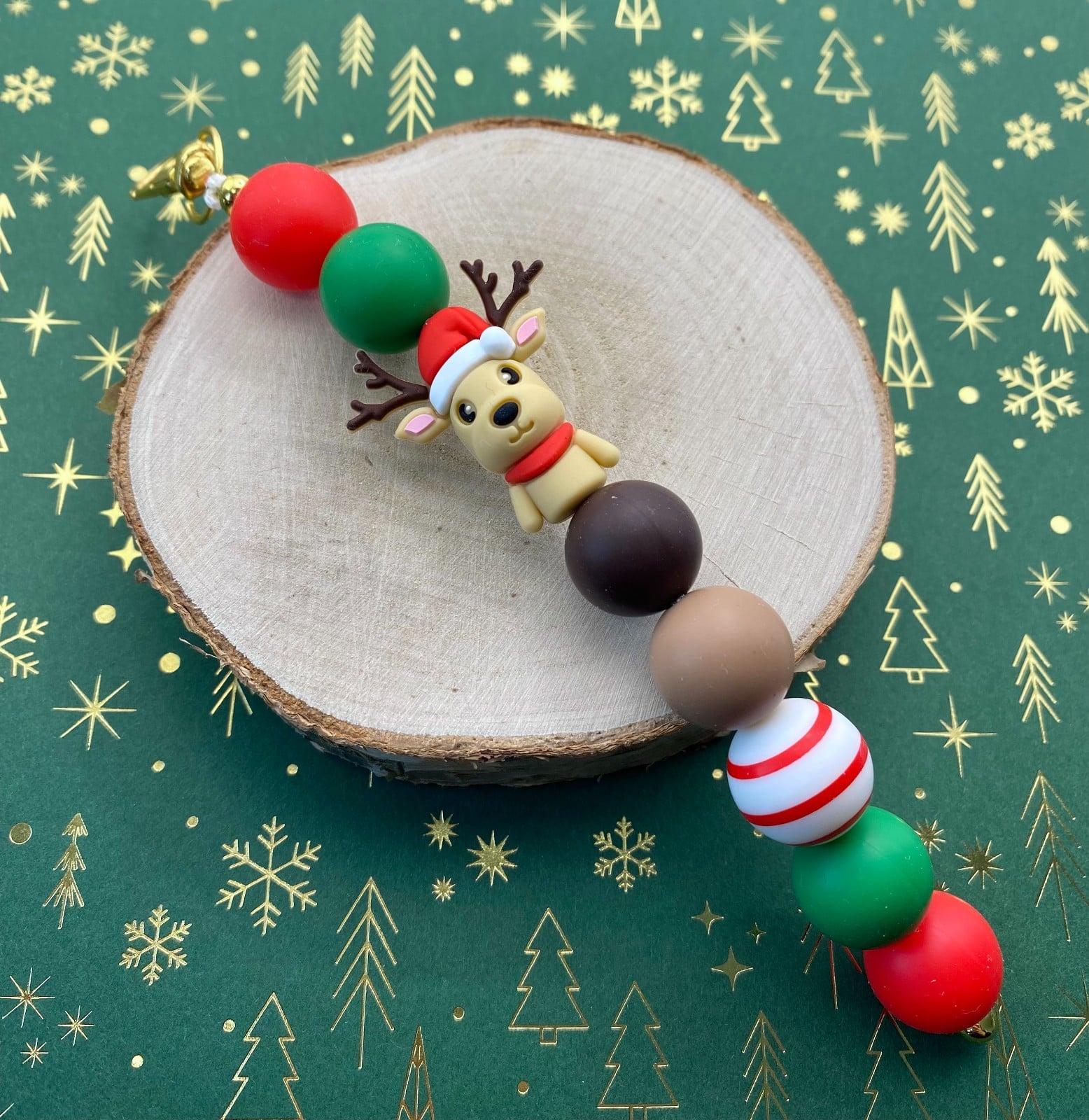 Kerst bag charm handgemaakt - KGR140