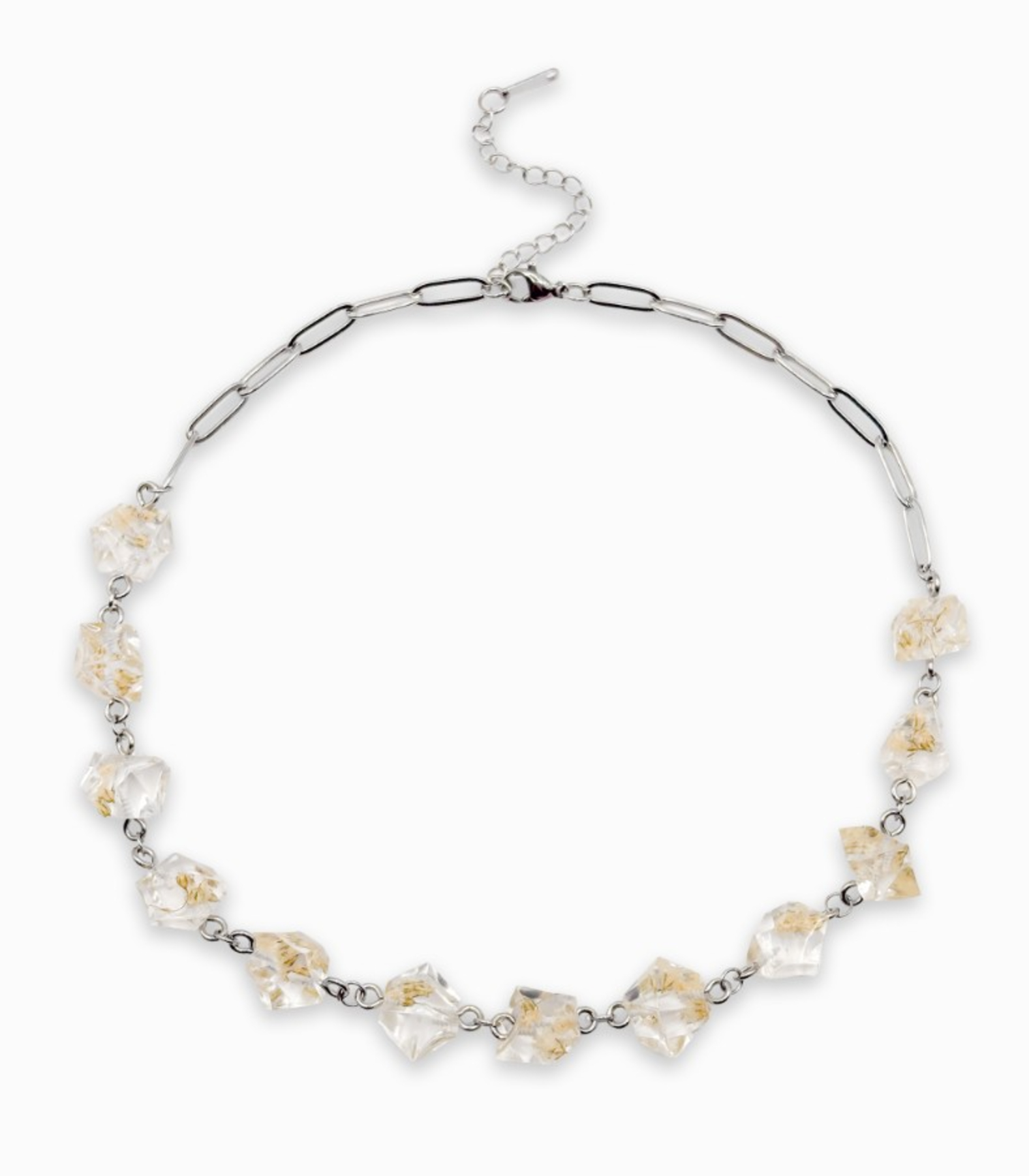Ketting met Kristalvormen Gevuld met Echt Gipskruid (The Classics) - 132668 Ketting met Kristalvormen Gevuld met Echt Gipskruid (The Classics)
