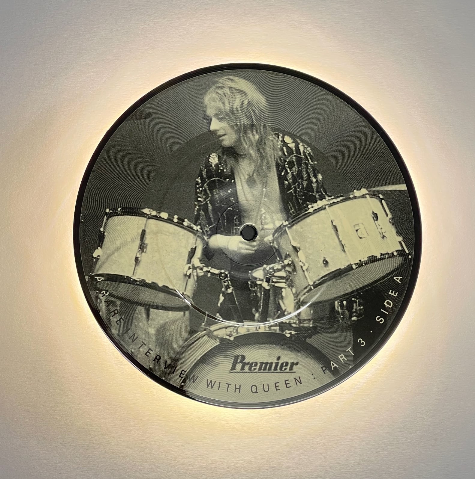 Queen picture disc wandlamp met sfeervolle verlichting - 146336 Wandlamp met Queen picture disc