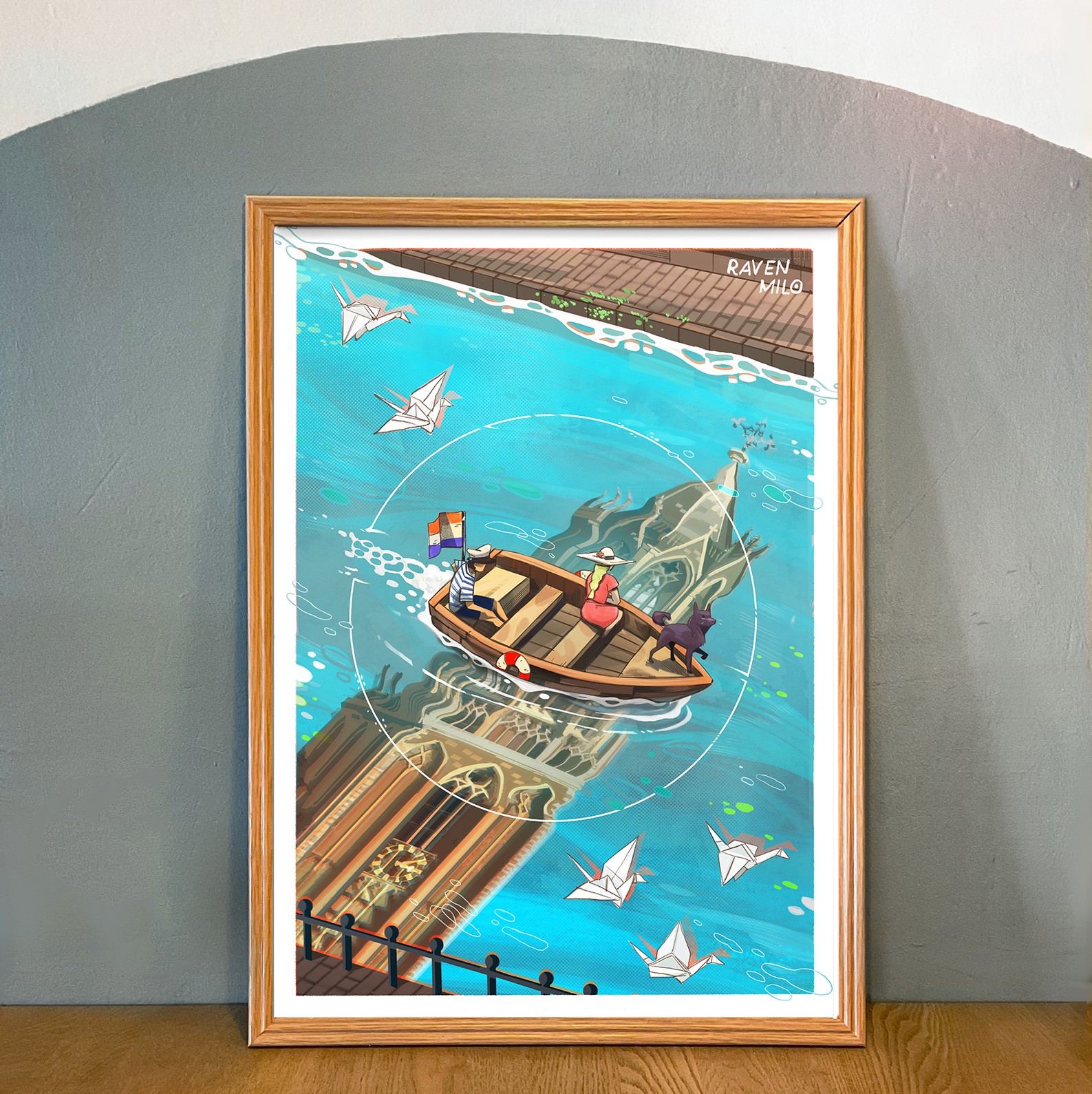 Kunstprint van Utrecht, Illustratie wanddecoratie op mat fine-art pap… - 109314 Kunstprint van Utrecht, Illustratie wanddecoratie op mat fine-art papier