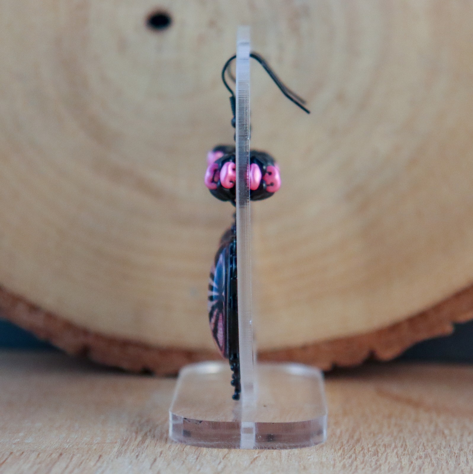 Griezelen & Spookverhalen, Halloween oorbellen met glazen cabochons