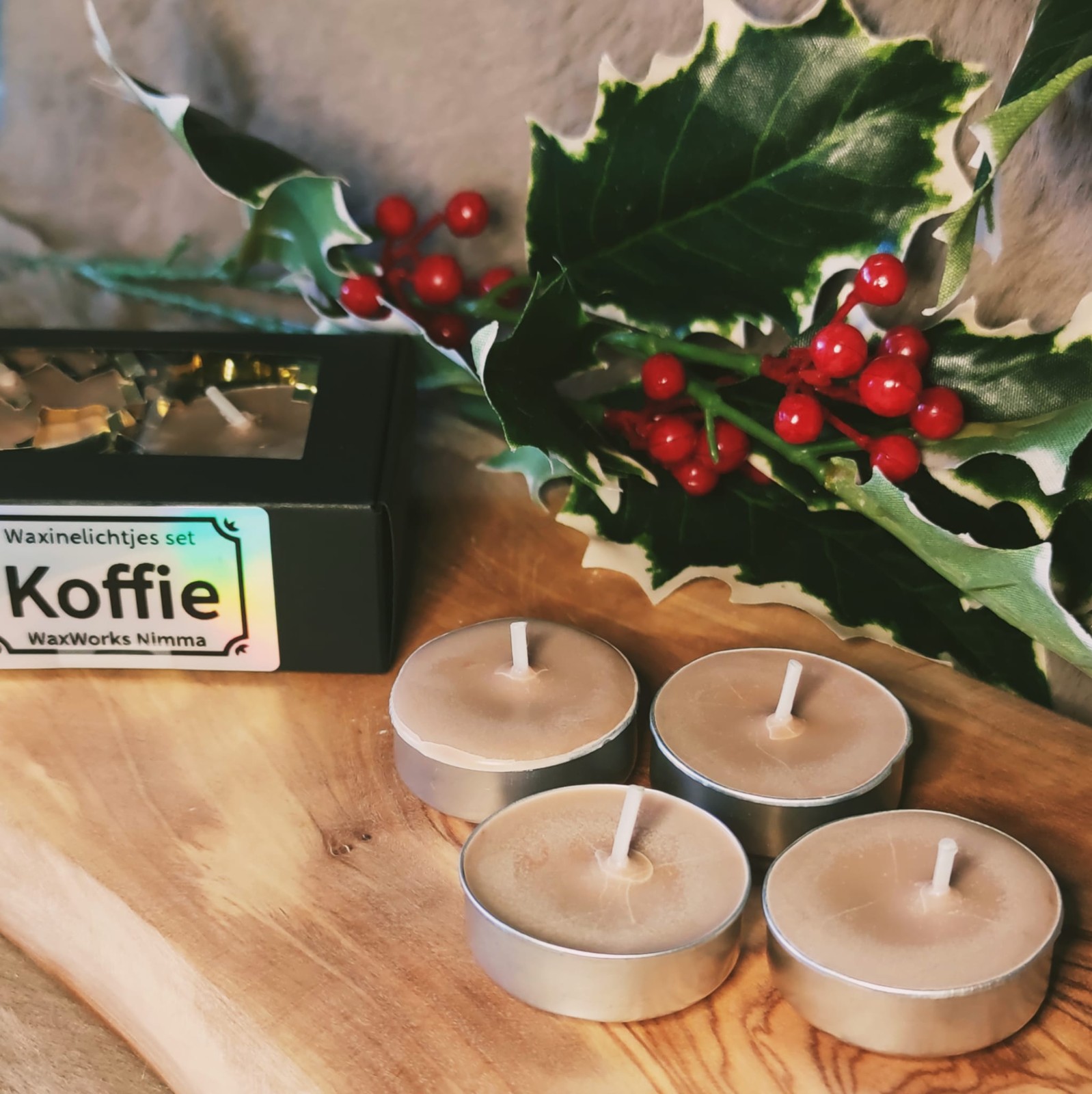 Waxinelichtjes set Koffie - 55889 Waxinelichtjes set Koffie