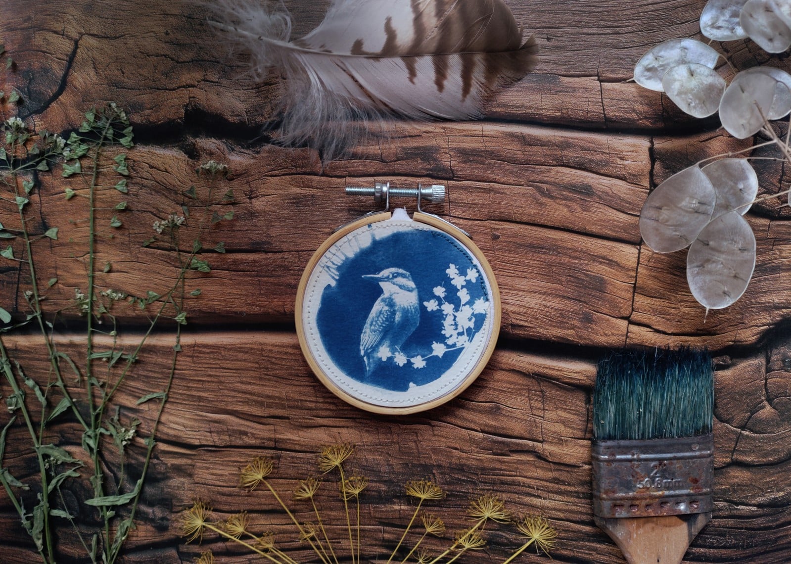 Botanische cyanotype print 'Bluebird' 1 - 147428 Botanische cyanotype print 'Bluebird' 1
