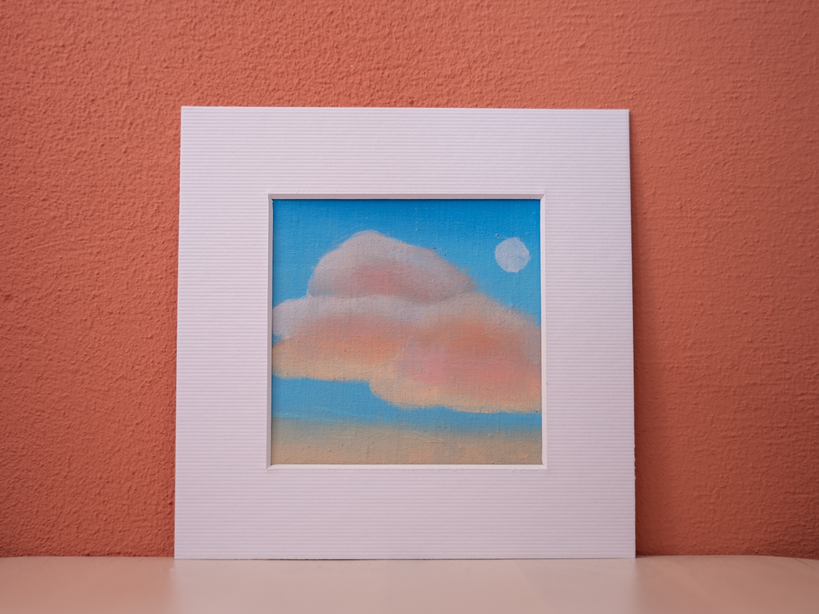 Klein schilderij wolk 7 - 70474.jpeg Klein schilderij wolk roze gloed