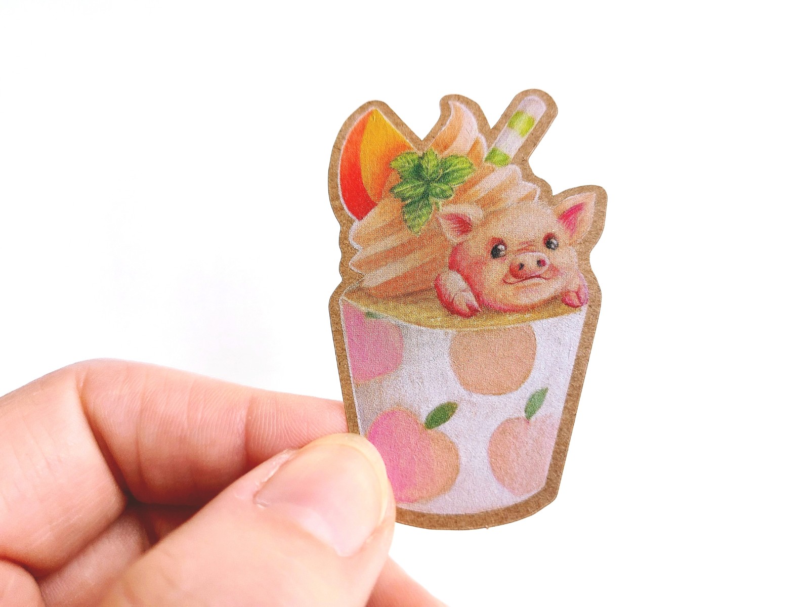 Varken cupcake kraftpapier sticker,3,9x6 cm ( 1.18x2.36 inch) - 86879 Varken cupcake kraftpapier sticker,3,9x6 cm ( 1.18x2.36 inch)
