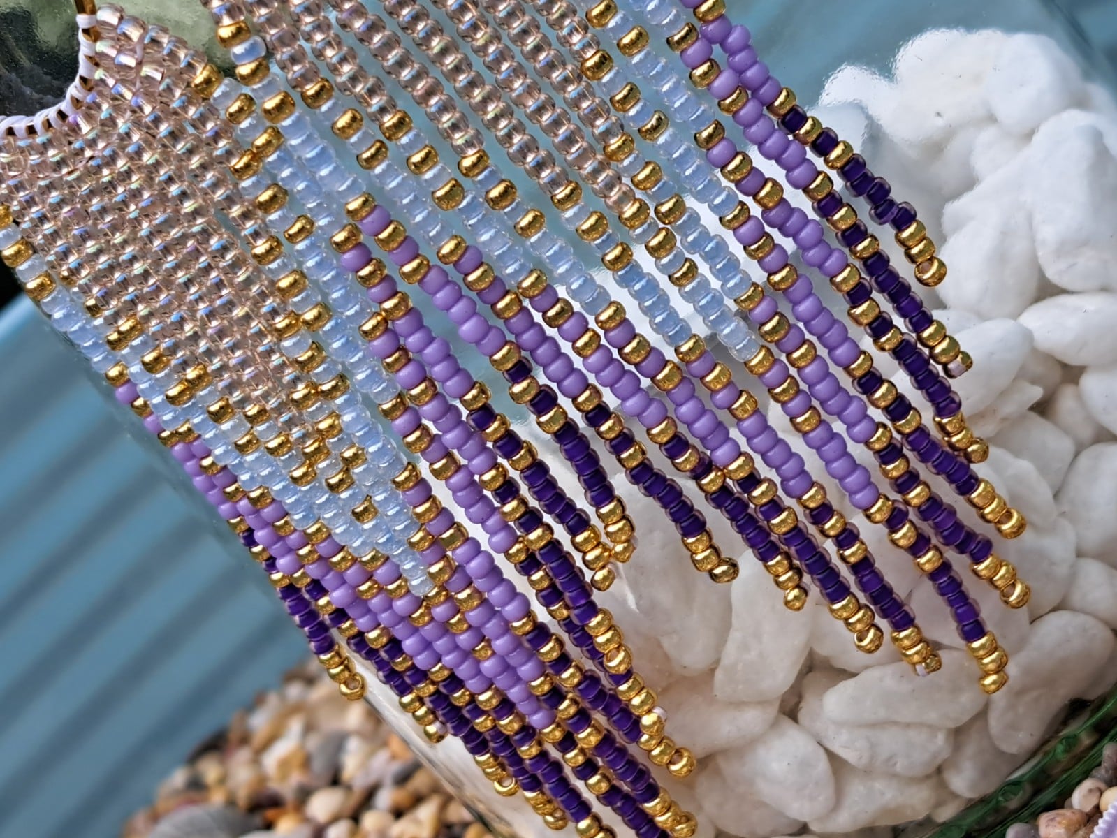 Festival Fringeoorbellen met Gouden Ring | Lilac Dreams - 137721 Festival Fringeoorbellen met Gouden Ring | Lilac Dreams