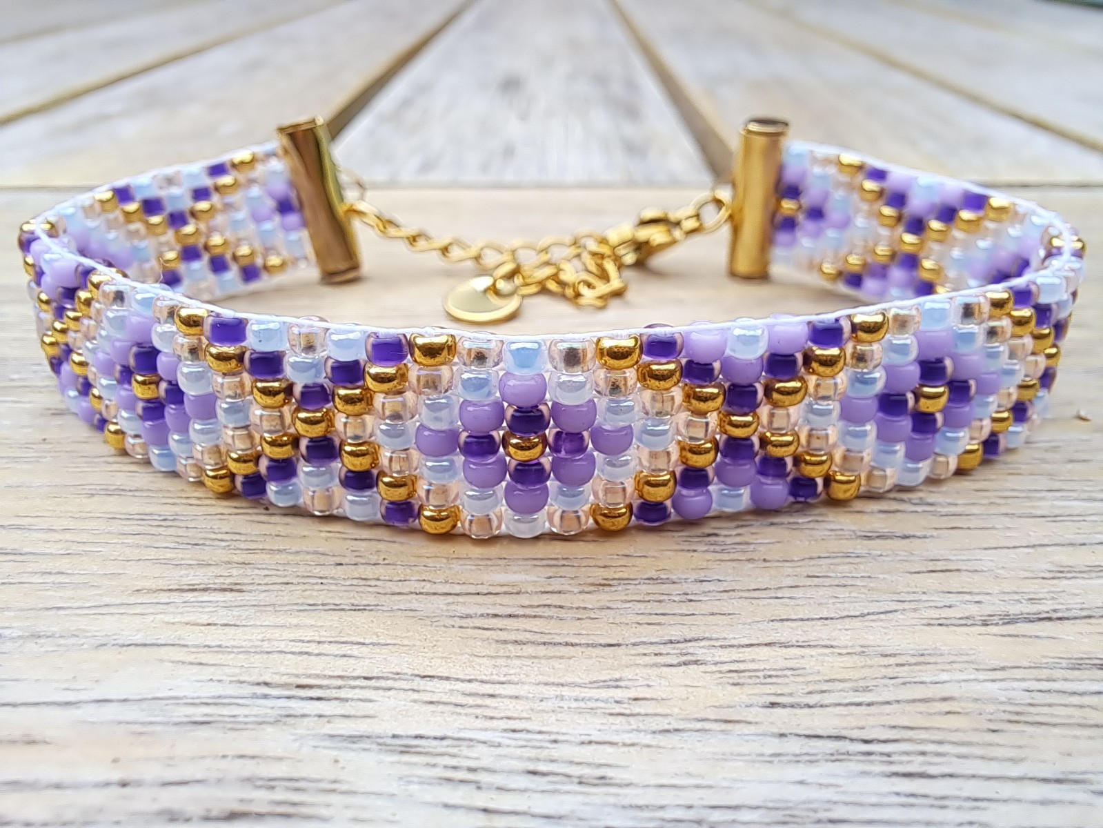 Geweven Miyuki Armband | Lilac Dreams - 137723 Geweven Miyuki Armband | Lilac Dreams