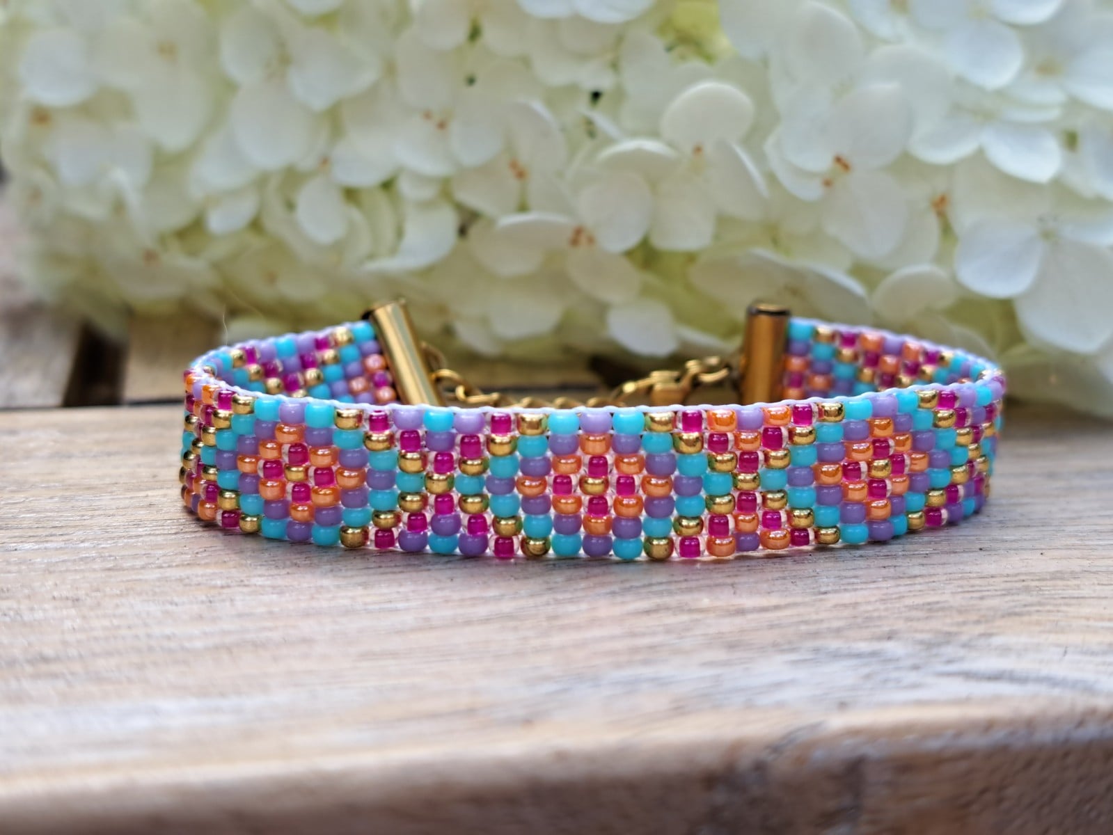 Geweven Miyuki Armband | Ocean Breeze - 140055 Geweven Miyuki Armband | Ocean Breeze