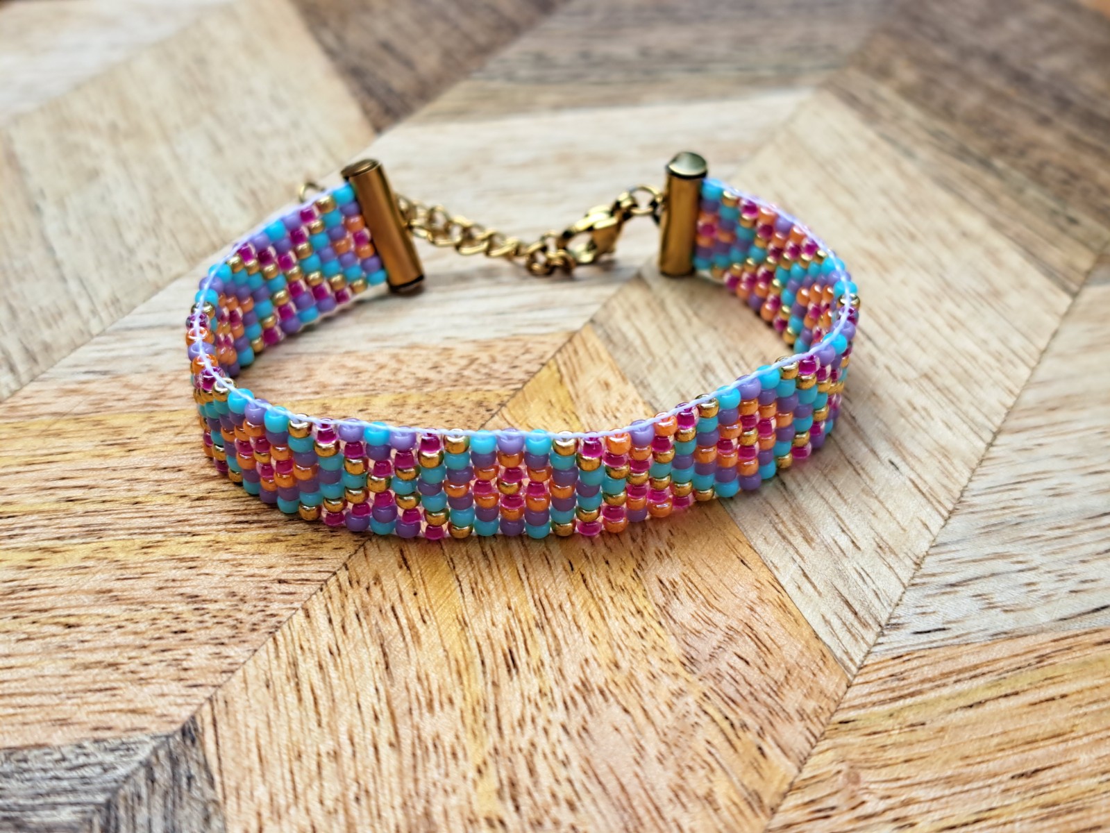 Geweven Miyuki Armband | Ocean Breeze - 140061 Geweven Miyuki Armband | Ocean Breeze