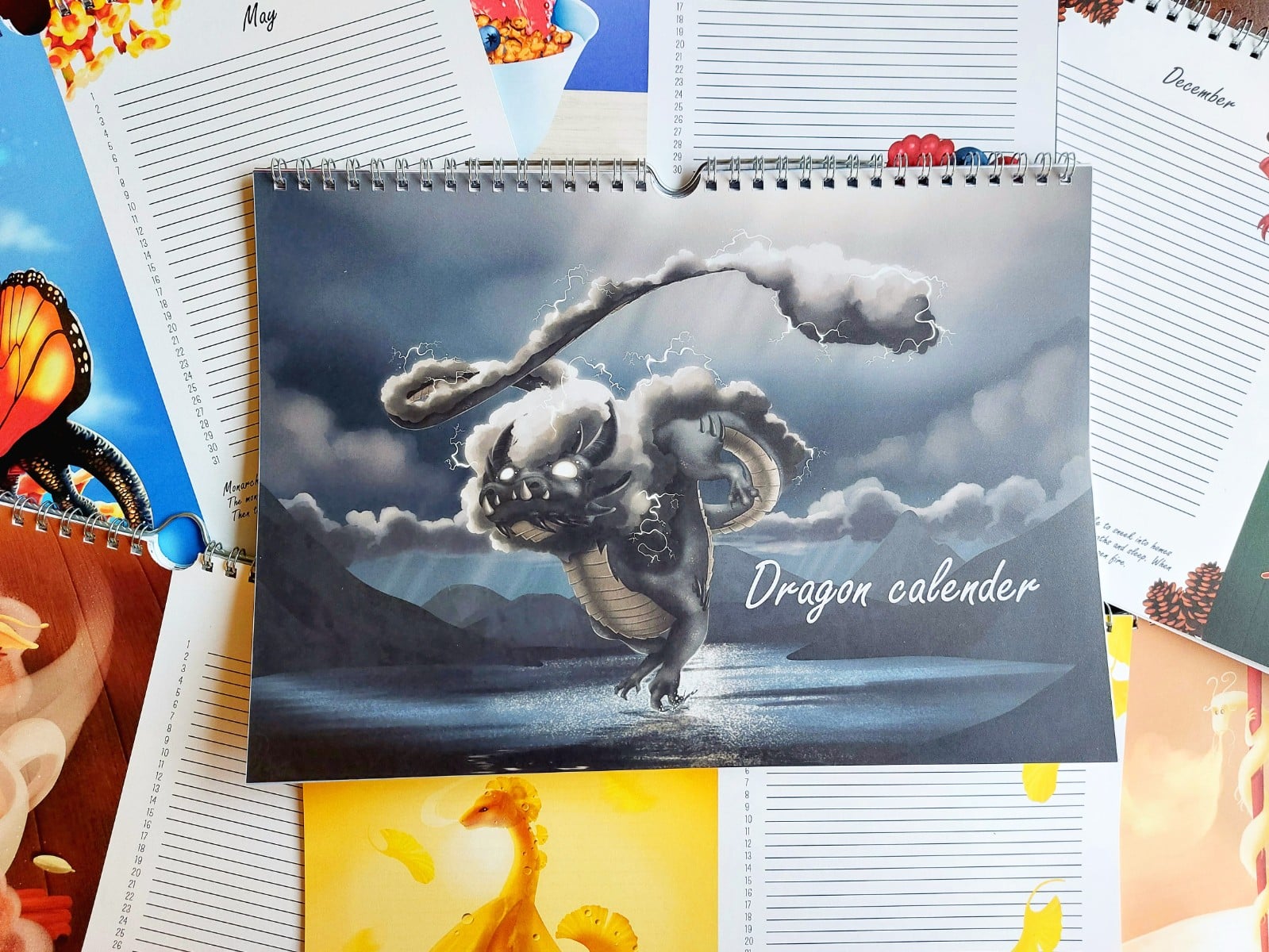 Verjaardags Kalender draken A4 - 149335 Verjaardags Kalender draken A4